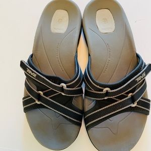 Teva Black and Gray Slide Sandals